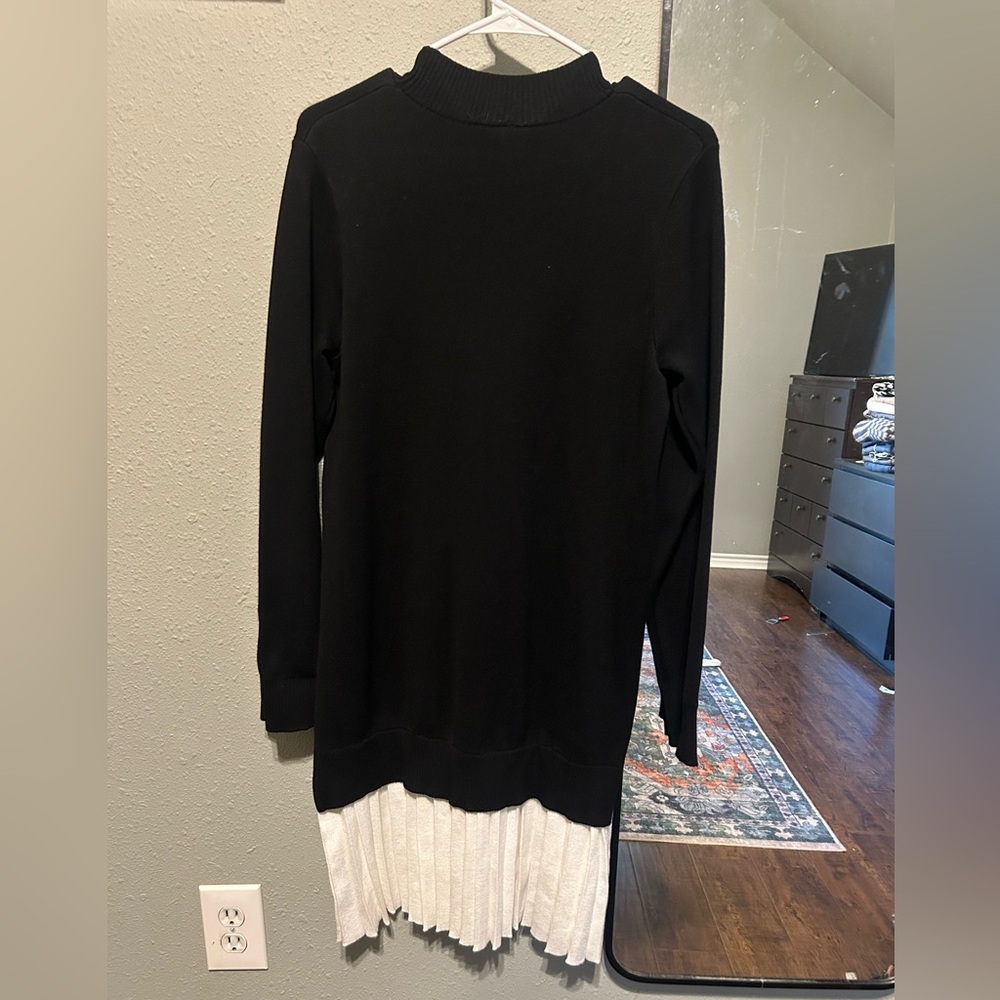 Taylor Black Ribbed Knit Sweater